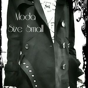 Moda International Black wool pea coat